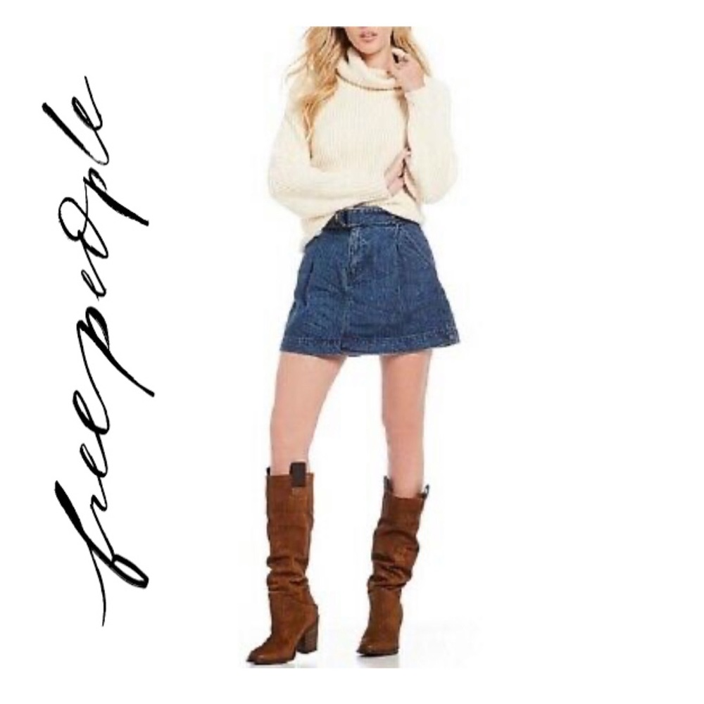 Free People Jade Belted Mini Skirt